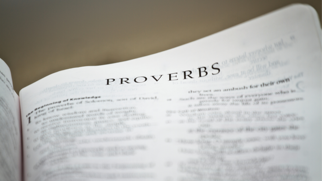 Proverbs Bible study guide